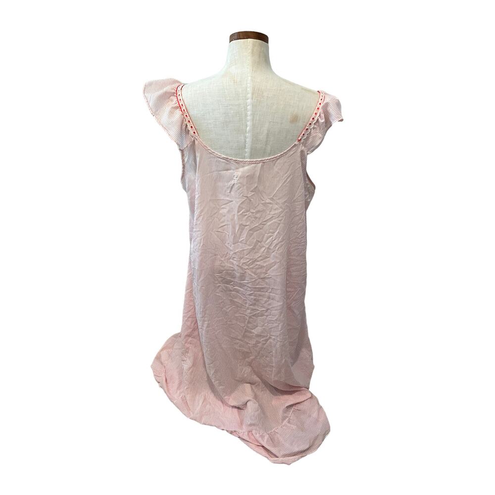 Vintage 60s 70s Kittens by Katz Long Candy Stripe Nightgown - Picture 5 of 8